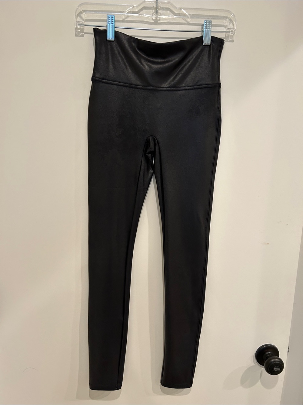 SPANX Black Faux Leather Leggings
